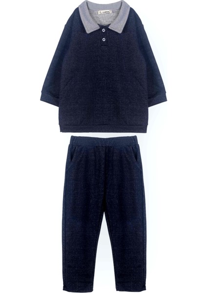 Erkek Çocuk Polo Yaka Kot Görünümlü 3 Iplik Alt Üst Takım (3-4 Yaş - 8-9 Yaş) fiyatları