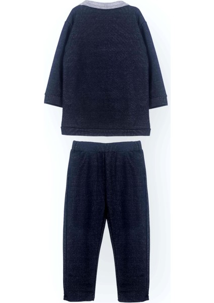 Erkek Çocuk Polo Yaka Kot Görünümlü 3 Iplik Alt Üst Takım (3-4 Yaş - 8-9 Yaş) indirimleri