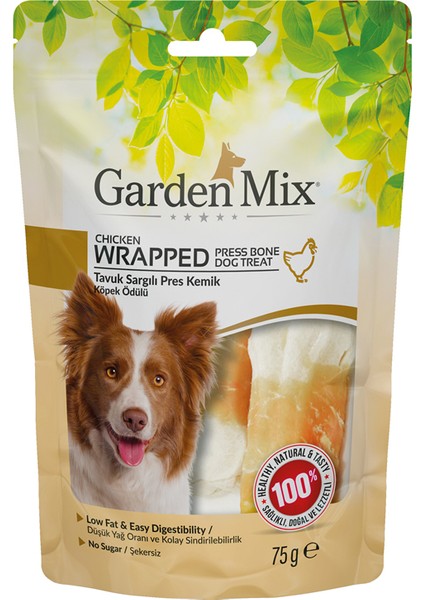 Sargılı Pres Kemik Köpek Ödülü 75 gr
