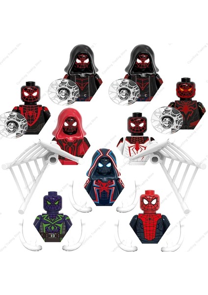 XP524 Marvel Süper Kahramanlar Örümcek Adam Örümcek Ayet Karşısında Miles Morales Mini Aksiyon Figürleri Yapı Taşları Bebek Modeli Çocuk Oyuncakları (Yurt Dışından) fiyatları