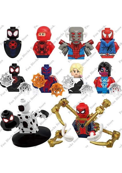 KF1652 Yeni Örümcek Adam Film Karikatür Bebek Tuğla Nokta Miles Morales Gwen Stacy Mini Aksiyon Figürleri Oyuncaklar Birleştirin Marvel Model Çocuklar Hediye (Yurt Dışından) modelleri