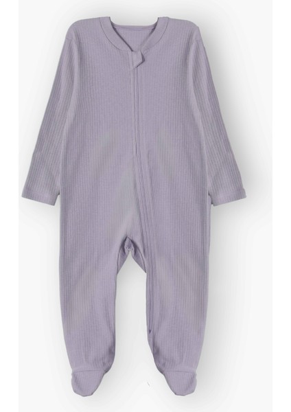 Unisex Bebek %100 Pamuklu Rahat Kalıp Mevsimlik Tulum - Lila (0-3 Ay 6-9 Ay) fiyatları