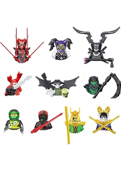 PG1018 Ninja Figürü Yapı Taşı Nya Lloyd Lord Garmadon E Bay Kafatası Sihirbazı Moro Omega Chokun Anime Bebek Modeli Tuğla Çocuklar Için Oyuncak Hediyeler (Yurt Dışından)