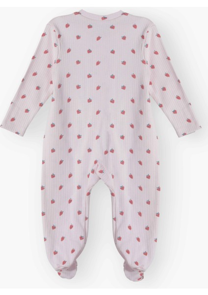 Kız Bebek Mevsimlik Çilek Metraj Baskılı %100 Pamuklu Tulum (0-3 Ay 6-9 Ay) fırsatları
