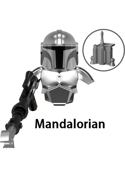 B-XP335 Din Djarin Boba Fett Mandaloryalı Yapı Taşları Grogu Bebek Yoda Ölüm Izle Paz Vizla Bo-Katan Jango Yıldız Aksiyon Figürü Savaşları (Yurt Dışından)