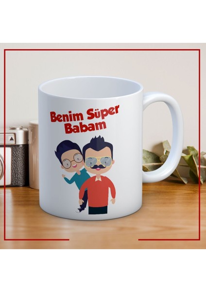 Benim Süper Babam Baskılı Babalar Günü Kupa Bardak Baskılı Kahve Kupa Bardak-1