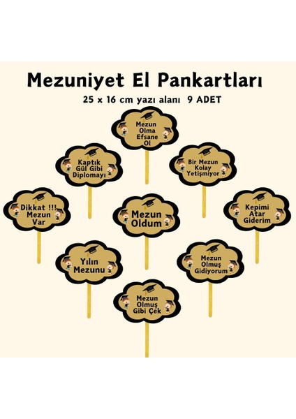 Mezuniyete Özel Yazılı El Pankartı 03