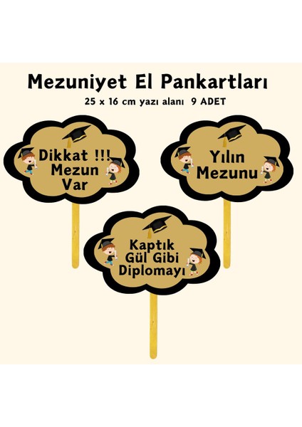 Mezuniyete Özel Yazılı El Pankartı 03 modelleri