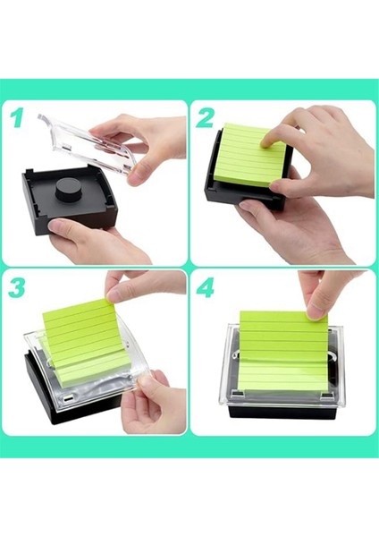 -Up Not Dağıtıcı Siyah Taban Şeffaf Üst Yapışkan Not Tutucu (Yurt Dışından) fırsatları