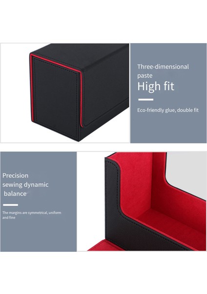 Ticaret Kartları Için Kart Saklama Kutusu, Pu Kart Destesi Kutusu, Siyah+Kırmızı (Yurt Dışından) modelleri