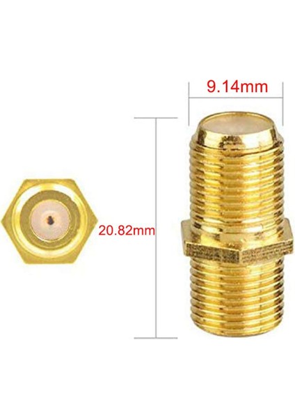 Adet Koaksiyel Kablo Konnektörü Rg6 F Tipi Altın Kaplamalı Adaptör (Yurt Dışından) modelleri