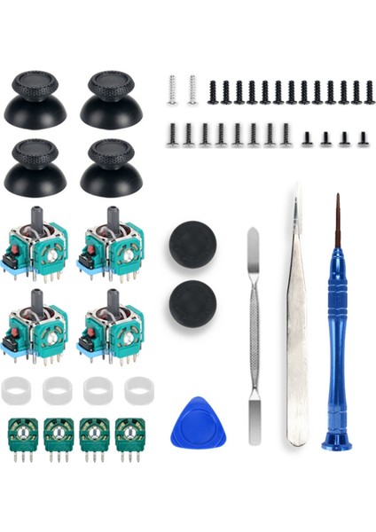 4 Adet Analog Joystick Sensör Modülü ile Joystick Kapağı (Yurt Dışından)