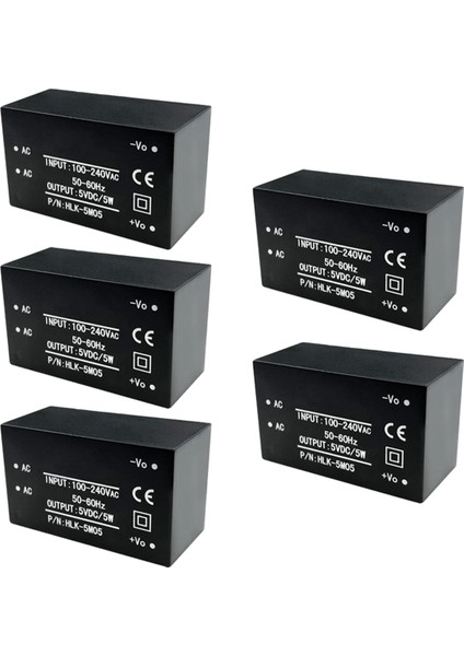 5 Adet Ac-Dc Güç Kaynağı Modülü Ac Dc Dönüştürücü 220V Ila 5V Akıllı (Yurt Dışından)