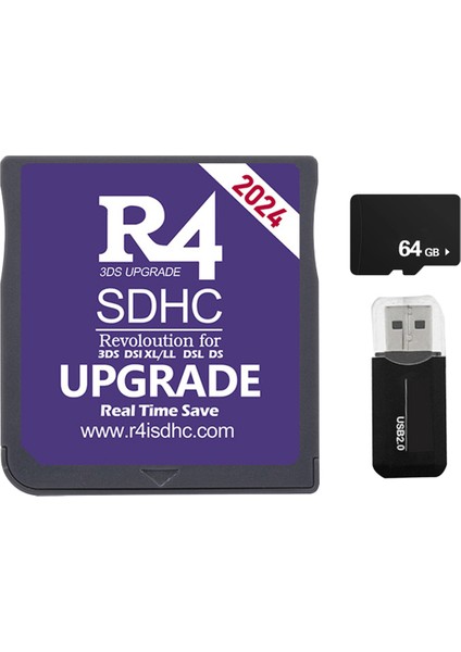 2024 R4 Kart R4 Sdhc Adaptör Flash Kart 64G Dsl Xlll A Için (Yurt Dışından)