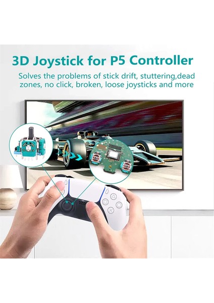 10 Kauçuk Halka ile 4 Adet Analog Joystick ve Kapaklar (Yurt Dışından)