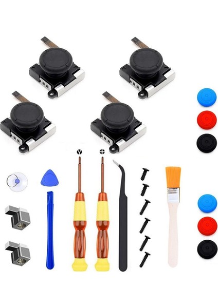 25 Adet Analog Joystick+Tornavida+Joystick Kapak Anahtarı Lite (Yurt Dışından)