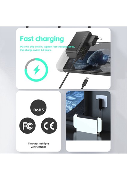 Güç Adaptörü Şarj Cihazı Aksesuarı Tip C Güç Kablosu Abd Fişi ile Donatılmıştır (Yurt Dışından) indirimleri