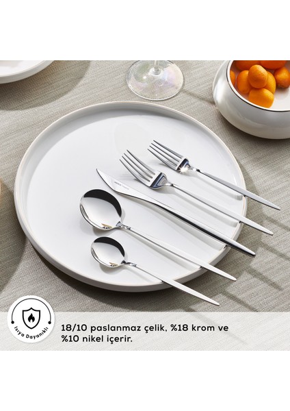 Porto 60 Parça 12 Kişilik Elegance Çatal Kaşık Bıçak Takımı Kutulu