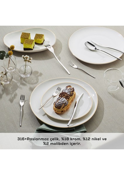 Dora 316+ Çelik 84 Parça 12 Kişilik Premium Çatal Kaşık Bıçak Seti Kutulu