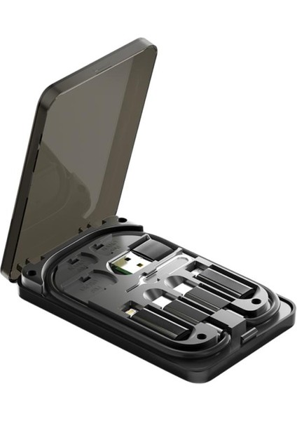 6in1 60W Type C, Micro ve Iphone Lightning Kablolu, Dönüştürücü, Sim Aparatlı Seyahat Seti