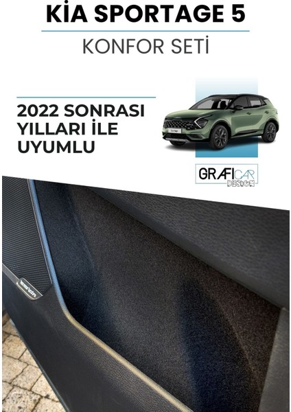 Kia Sportage 5 / Nq5 Konfor Seti / 2021+ Araç Içi Eşya Saklama Cepleri Hazır Kaplama Ses Giderici Set