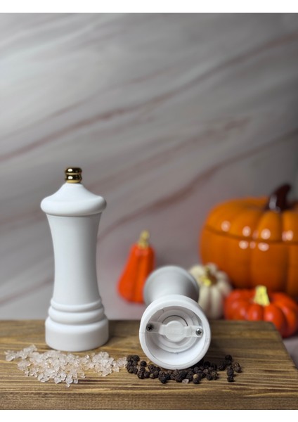 Tuz Ve Karabiber Değirmeni Baharat Öğütücü 14 CM Mat Beyaz fırsatları