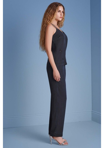 Düz Paça Lacivert Dokuma Pantolon fiyatları