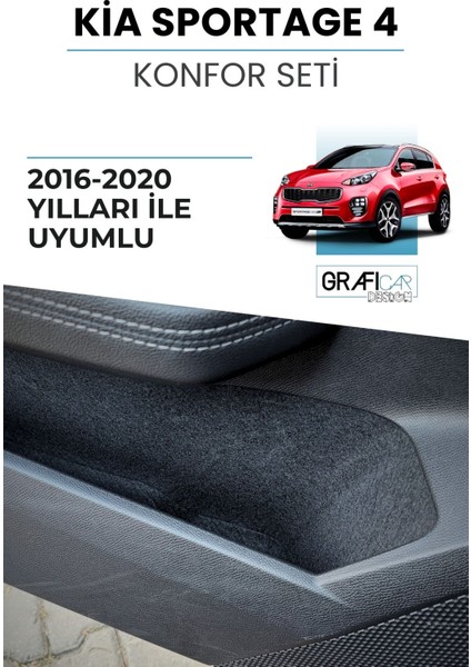Kia Sportage 4 Konfor Seti / 2015-2021 Araç Içi Eşya Saklama Cepleri Hazır Kaplama Ses Giderici Set