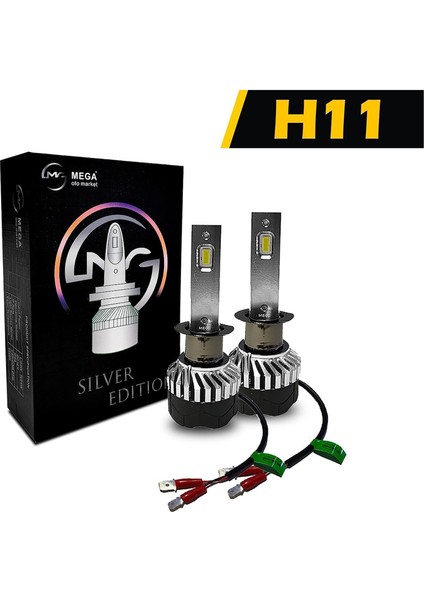Slim LED Silver Edition Xenon Far Lambası Beyaz Renk Csp H11 Soket ile Uyumlu