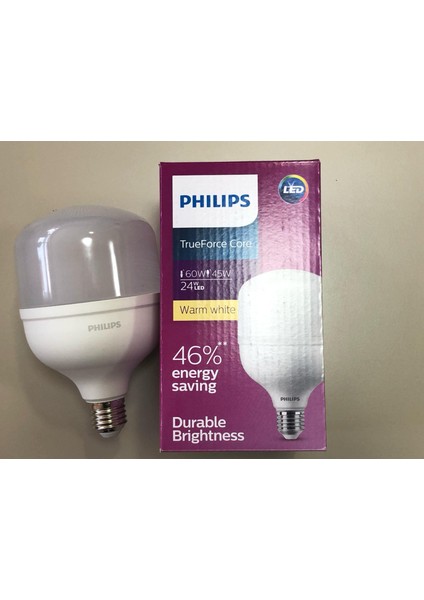 Phılıps Trueforce 24W =3000 Lümen E 27 3000KELVİN LED 15,000 Saat