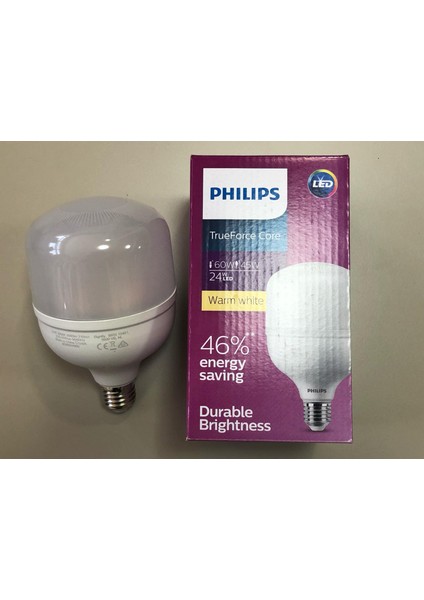 Phılıps Trueforce 24W =3000 Lümen E 27 3000KELVİN LED 15,000 Saat