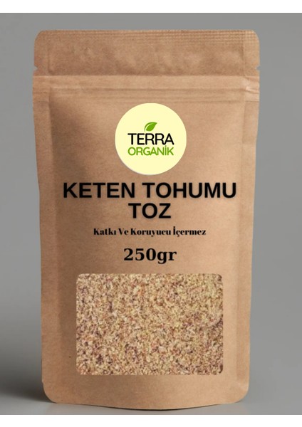 Keten Tohumu Toz 250 gr ( Taze Öğütülmüş, Katkısız )