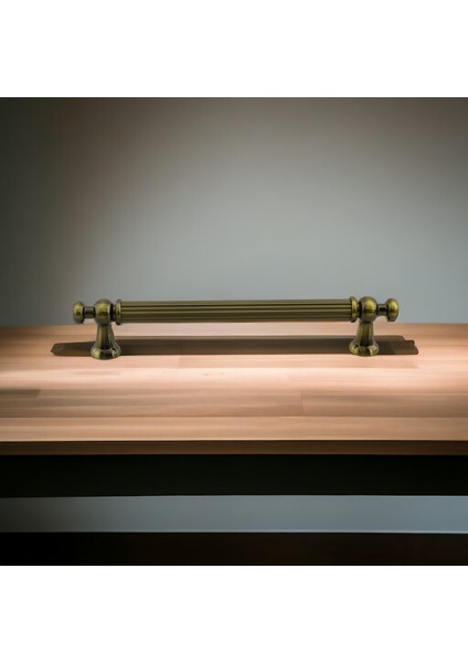 Selçuklu Antik Sarı Metal Kulp 160 mm Mobilya Çekmece Mutfak Dolabı Dolap Kapak Kulpu