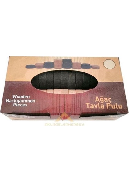 30MM Naturel Ahşap Ağaç Tavla Pulu Takımı NO30MM Naturel Ahşap Ağaç Tavla Pulu Takımı No4