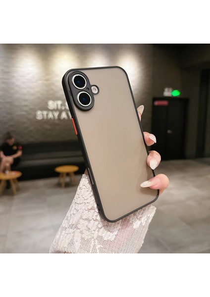 Apple iPhone 16 Plus Kılıf 3D Kamera Korumalı Arkası Mat Kenarları Renkli Silikon Kapak