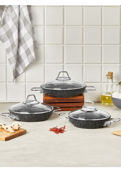 Black Lıne 6 Parca Sahan Set