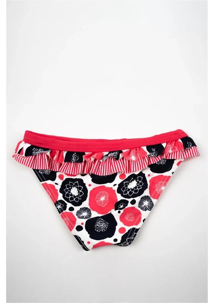 Kız Bebek Fuşya Fırfırlı Lacivert Çiçekli Bikini Altı modelleri