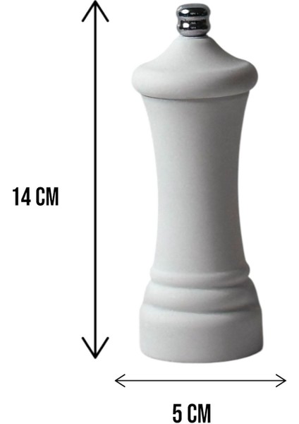 Tuz Ve Karabiber Değirmeni Baharat Öğütücü 14 CM Mat Beyaz indirimleri