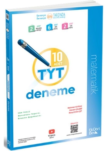 Üçdörtbeş 10 Adet TYT Matematik Deneme 2025