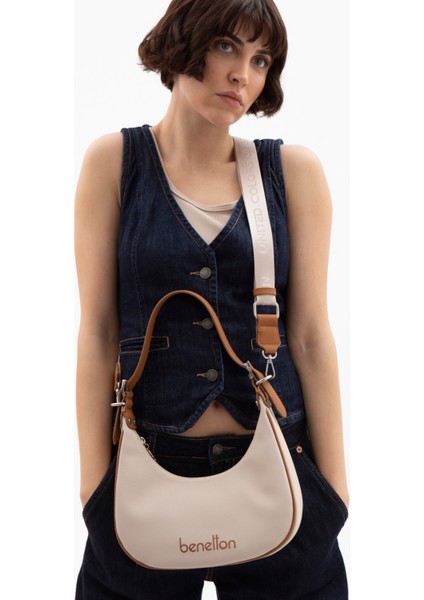 Unıted Colors Of Benetton Kadın Omuz Kol Çantası BNT 1592 - Bej-Camel fiyatları