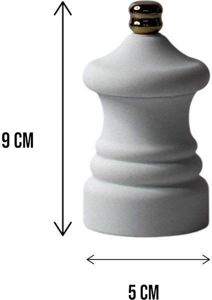 Tuz Ve Karabiber Değirmeni Baharat Öğütücü 9 CM Mat Beyaz indirimleri