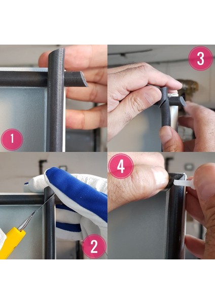 5x10.mm / 250.mt Kapı Pencere Soğuk Toz Geçirmez İzolasyon Kendinden Yapışkanlı Isı Yalıtım Fitil Conta Bant