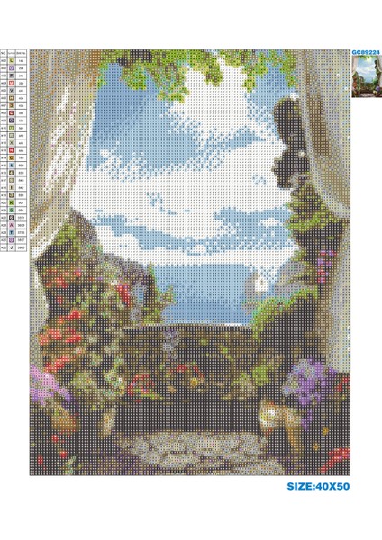 5d Elmas Taş Işleme Kiti 40X50 cm Deniz Manzarası Desen