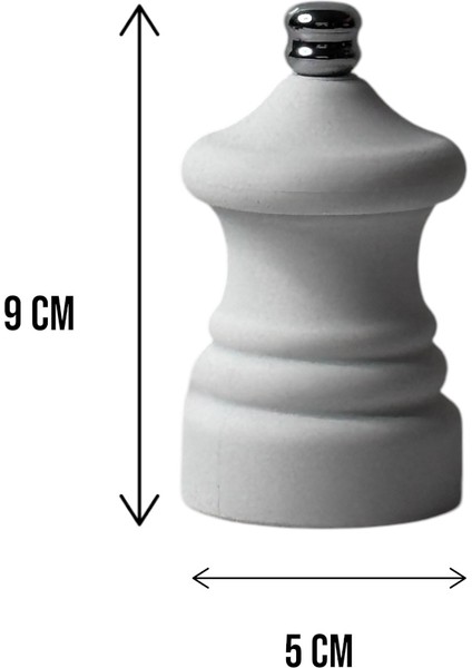 Tuz Ve Karabiber Değirmeni Baharat Öğütücü 9 CM Mat Beyaz indirimleri