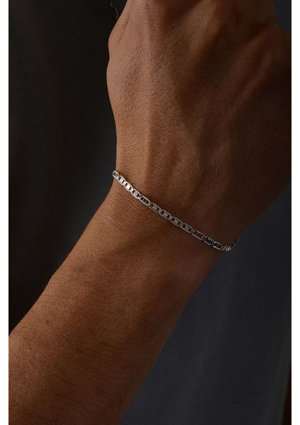 925 Ayar Gümüş Old Money Lazer Kesim Bileklik • Made In Italy • Everyday Luxury Silver fiyatları