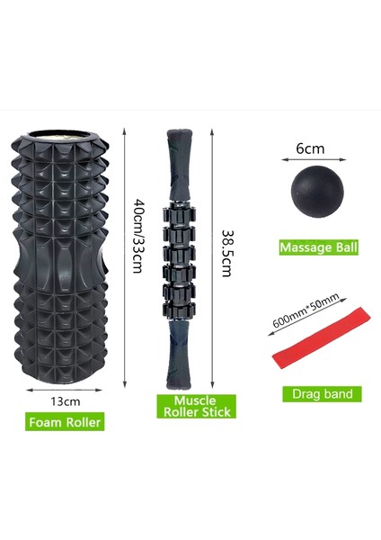 Yuekeda-5 Adet/takım Içi Boş Köpük Şaft Yoga Sütun Seti, 45CM (Yurt Dışından)