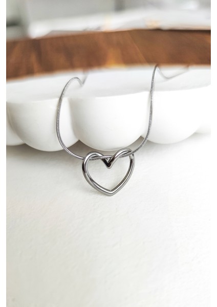 Ince Düğüm Kalp Çelik Kolye fiyatları