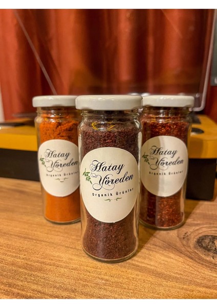 Hatay Baharat Seti - (100gr Sumak, 100gr Tatlı Toz Biber, 100gr Tatlı Pul Biber)