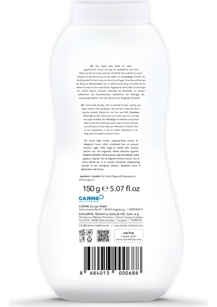 Carıne Bebek Pudrası 150 gr fiyatları