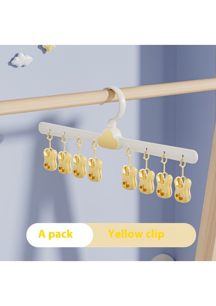 Çocuk Elbise Kurutma Askısı, Bebek Çok Fonksiyonlu Geri Çekilebilir Elbise Askısı, Pantolon Klipsli Küçük Elbise Askısı, Yenidoğan Elbise Desteği (Yurt Dışından)